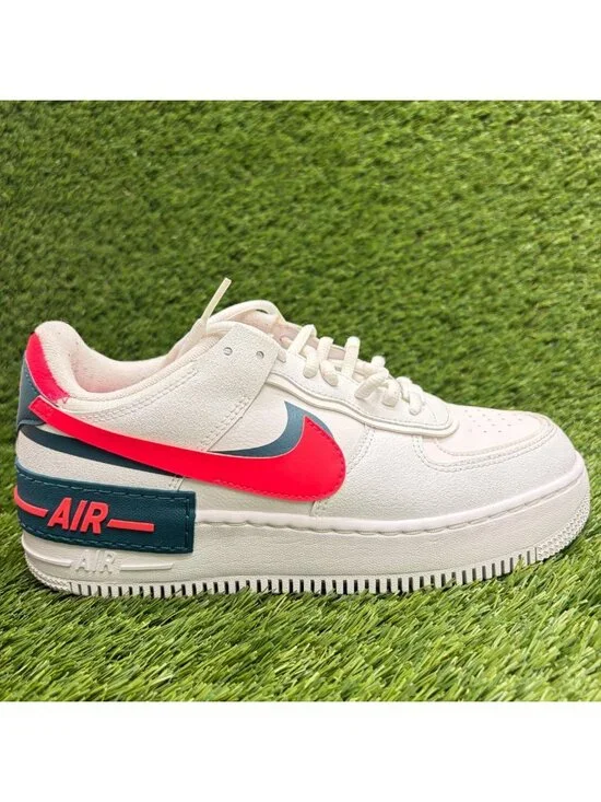 Nike Air Force 1 Shadow Womens Size 8 White Athletic Lifestyle Shoes Sneakers