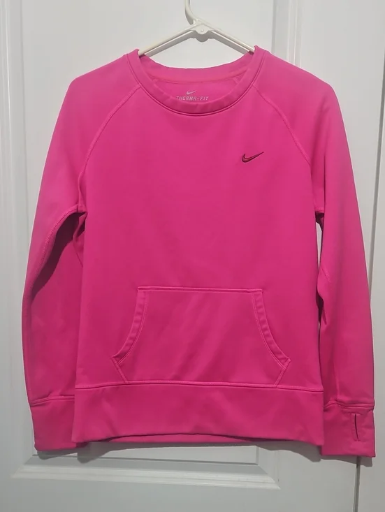 Nike Bright Pink Therma-Fit Crewneck Pullover