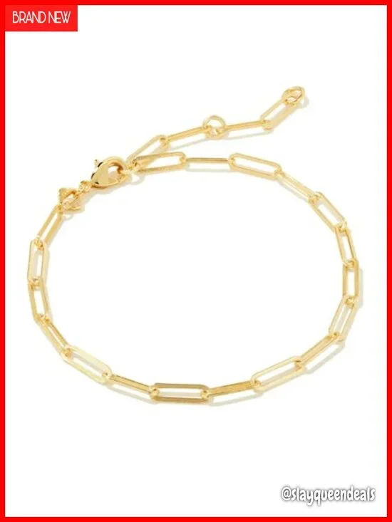 Link Bracelet with Lobster Clasp, Brass, Hypoallergenic