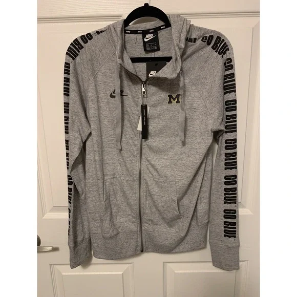 Nike‎ Womens Medium Michigan Wolverine Go Blue Zip Up Hoodie