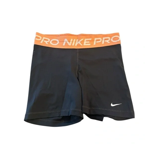 Nike Pro Spandex Compression Short with orange band