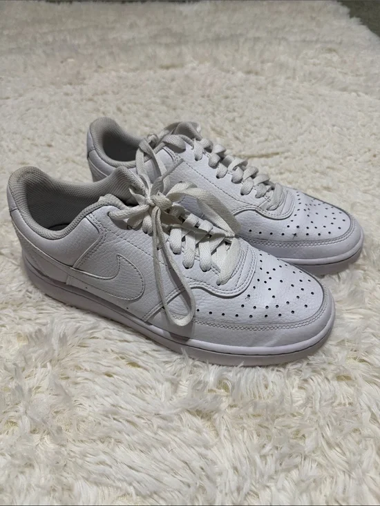 Nike White Low-Top Leather Sneakers