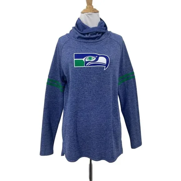 Nike Seattle Seahawks Sweatshirt Women S Small Jumper Turtleneck Dri Fit Sweater