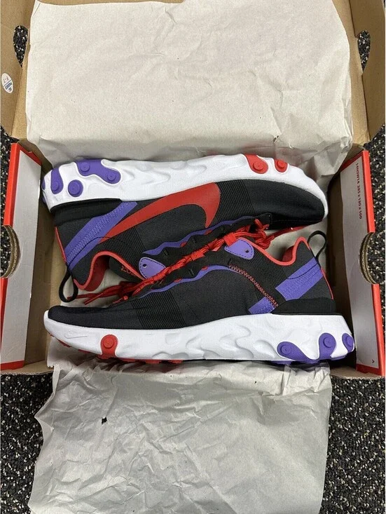 Nike Womens React Element CQ9901-001 Multicolor Running Shoes Sneakers Size 7.5