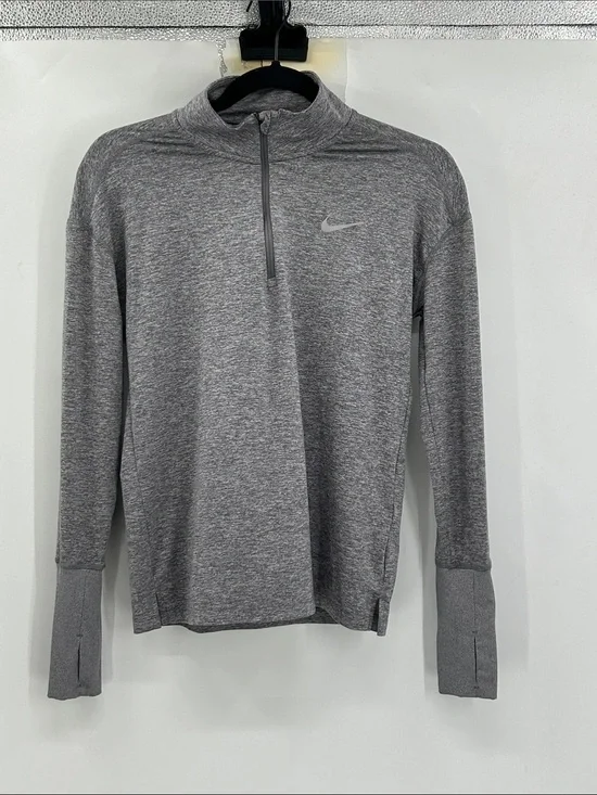 Nike Element 1/2 Zip Long Sleeve Running Top Grey Size XS