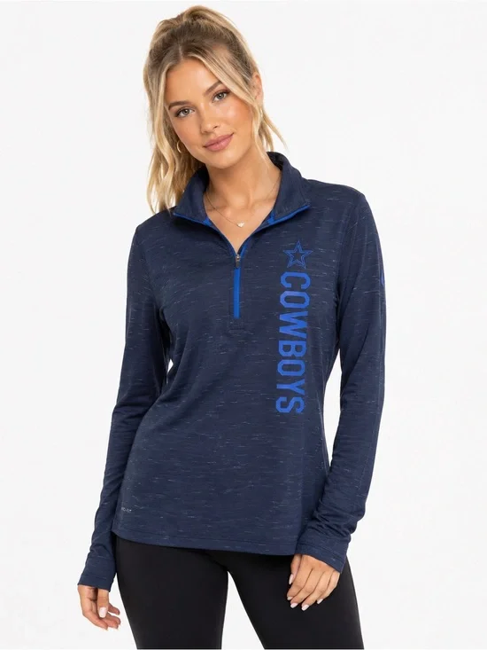 Women’s Nike Dri-Fit Dallas Cowboys Half Zip Performance Pullover Sz M
