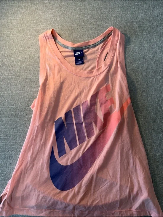 Nike Women's Pink Ombre Logo Tank Top