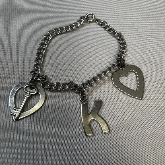 Silver Tone Charm Bracelet - 