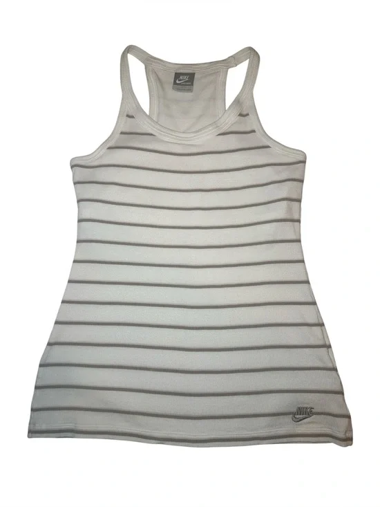 Nike 2-in-1 Women’s Striped Bra Running Raceback Tank Top Size Large EUC