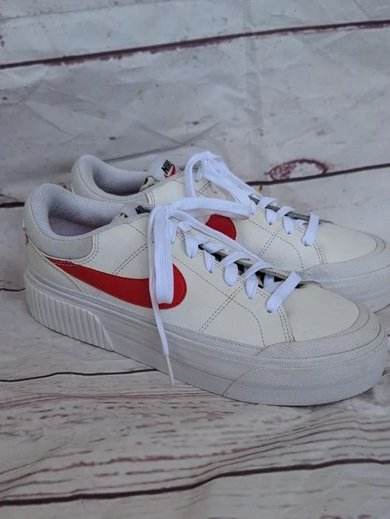 Nike Court Legacy Size 8 W/ Orange Swoosh