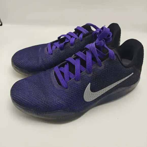 Nike Kobe 11 GS Eulogy Hyper Grape Black Size 7Y | Wms 8.5 Sneakers 822945-510