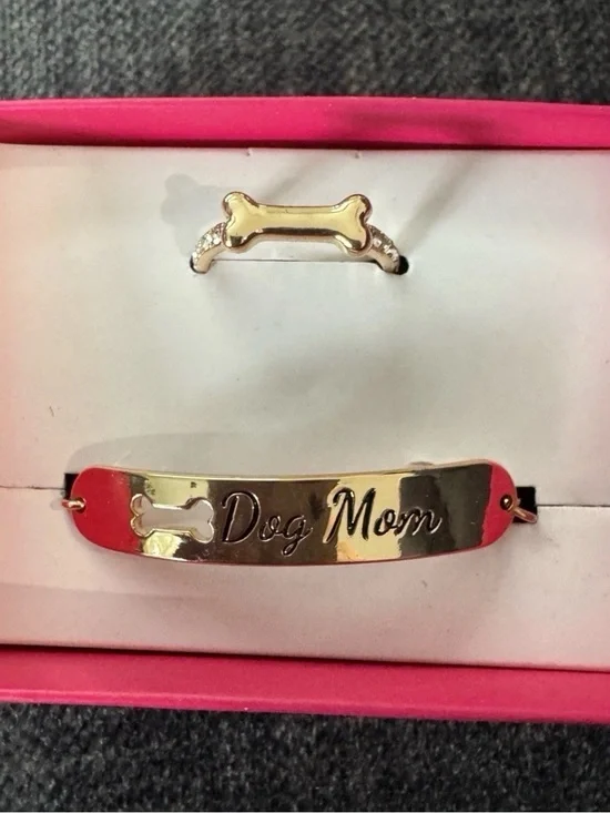 Studio 1886 Dog Mom Bracelet & Ring Set Size 6 NIB