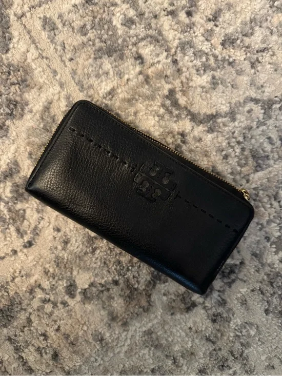 Tory Burch Black McGraw Continental Wallet