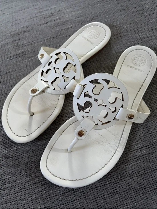 Tory Burch Miller Cream Sandal Sz 9.5