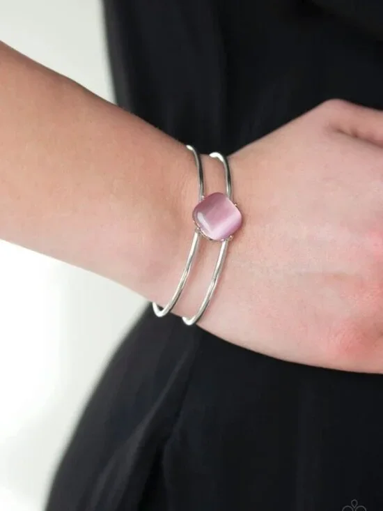 Paparazzi Jewelry Accessories - Turn Up The Glow - Pink Bracelet - Vintage