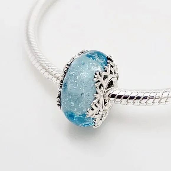 Pandora Winter Snowflake Murano Charm
