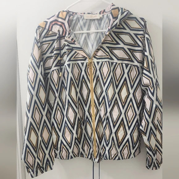 Tory Burch Geometric Patterned Women's Jacket, Size‎ 2.