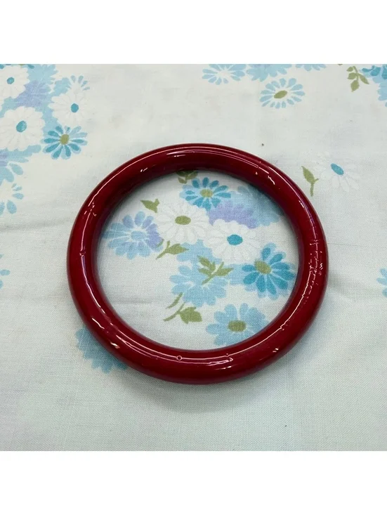 Dark red glass bangle bracelet vintage