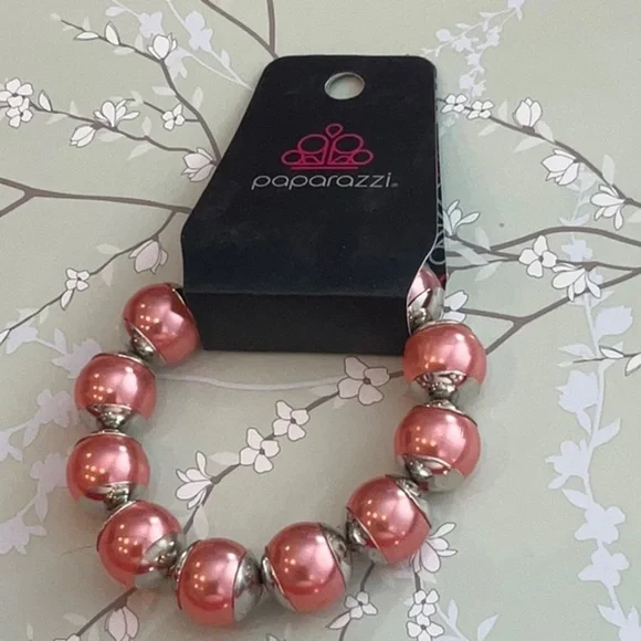 ❄️ Paparazzi | Pink and Silver Shimmering Bead Bracelet Boho Beach Vibes