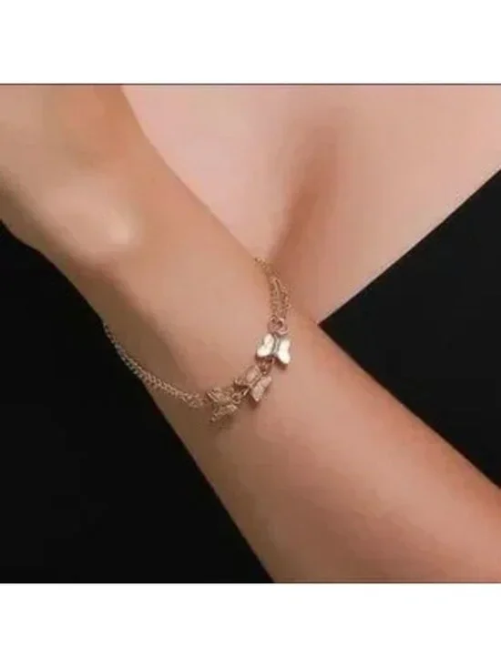 GOLD Butterfly Charm Bracelet