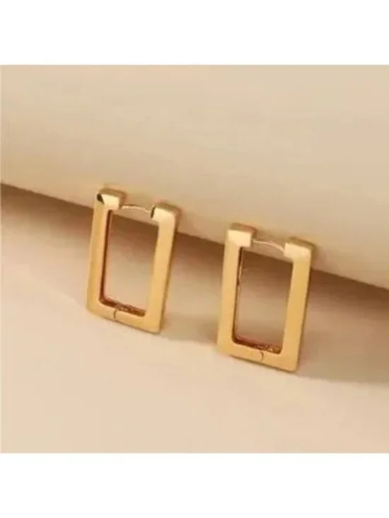 Gold Geometric Bar Earrings