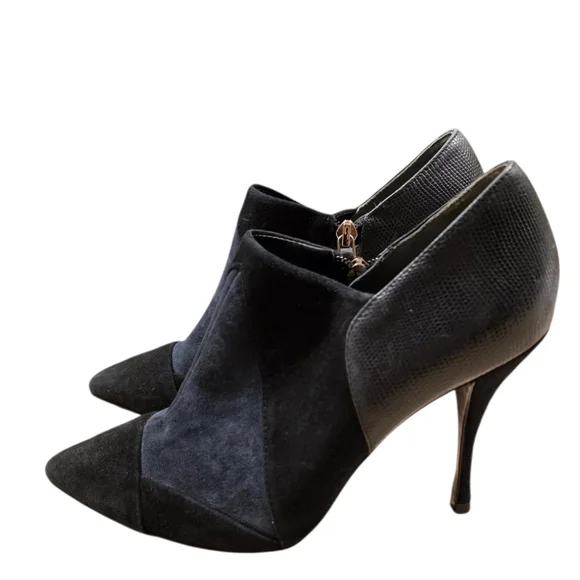 Tory Burch Lorelei Suede Leather Color-block Pointed-toe Pumps Size 8