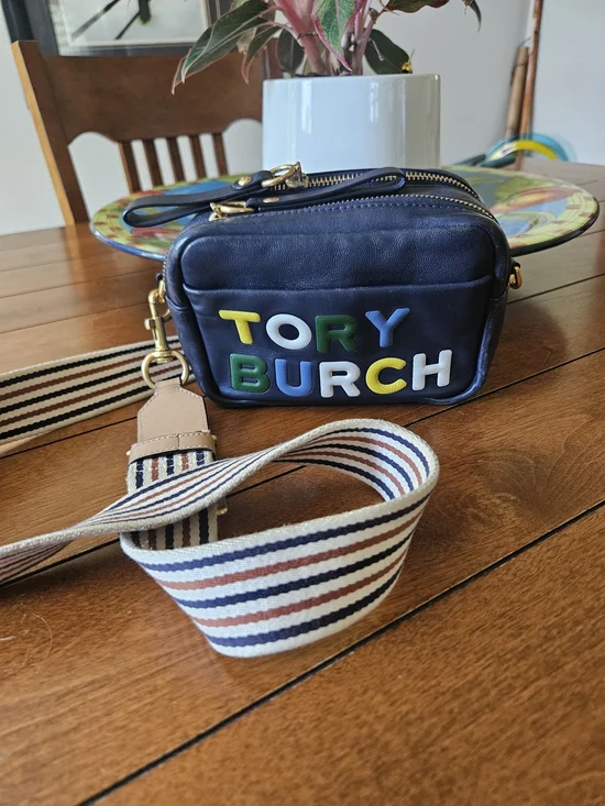 Tory Burch Perry High Frequency Mini Bag Crossbody with Colorful Logo