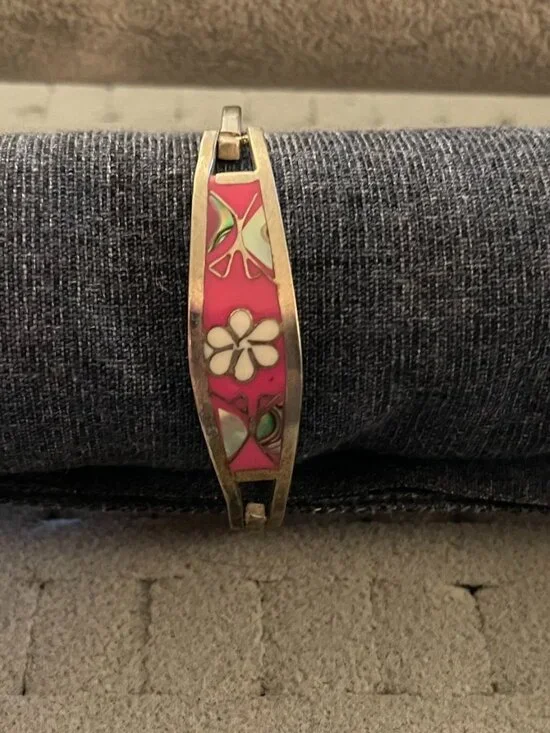 Taxco Bracelet Silver Flower Floral Handmade Mexico 14 grams 1940s - 1960s GUC