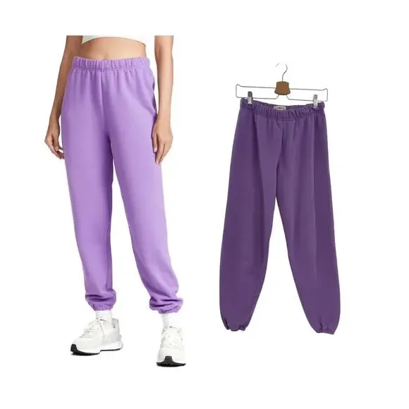 Tory Sport Purple French‎ Terry Jogger Sweatpants Elastic Waist Size XS