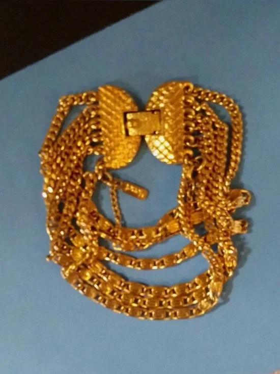 MONET Gold Multi-Chain Statement Bracelet