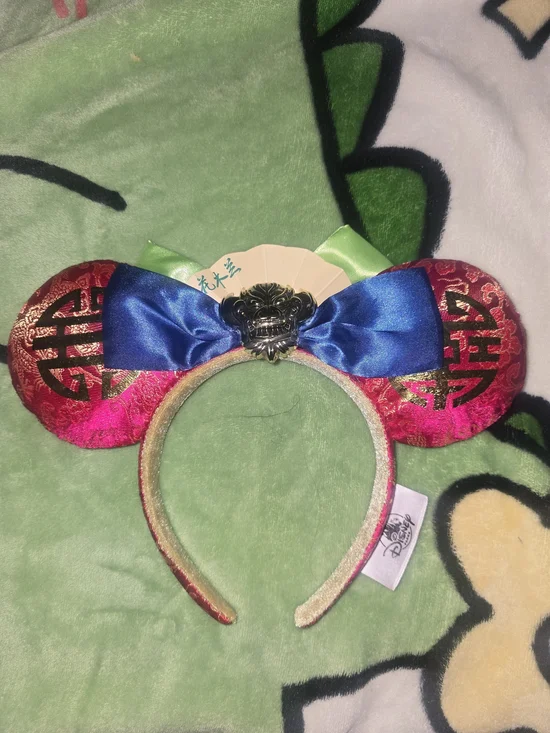 Disney Kids Red and Blue Satin Bow Ear Headband