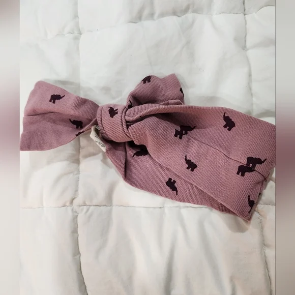 Kate Quinn Elephant Print Headband - Mauve Kids