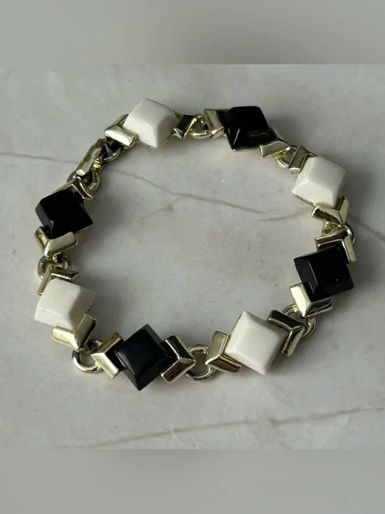 Black & White Geometric Bracelet