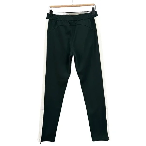 Tory Burch Sport Womens Green White Track Pants Athletic‎ Zip Leg Streetwear S