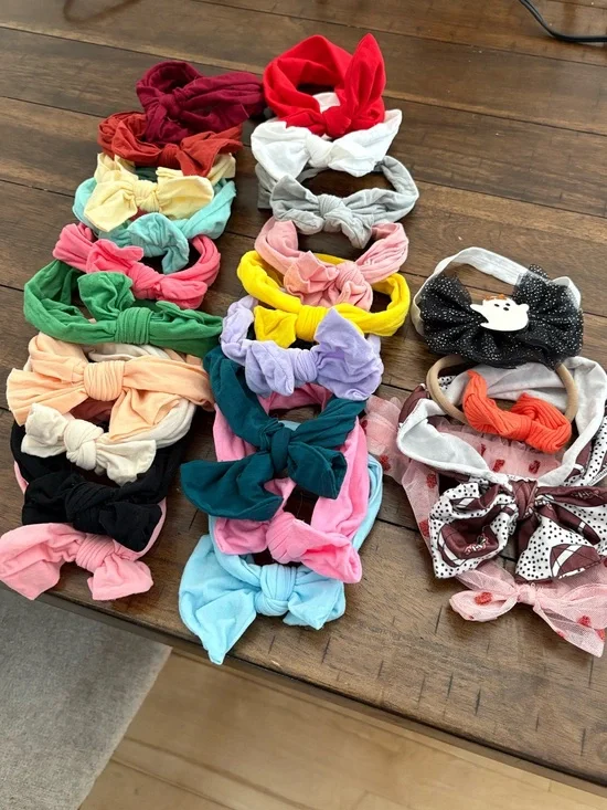 Assorted Kids Bow Headbands - Multi-Color Set