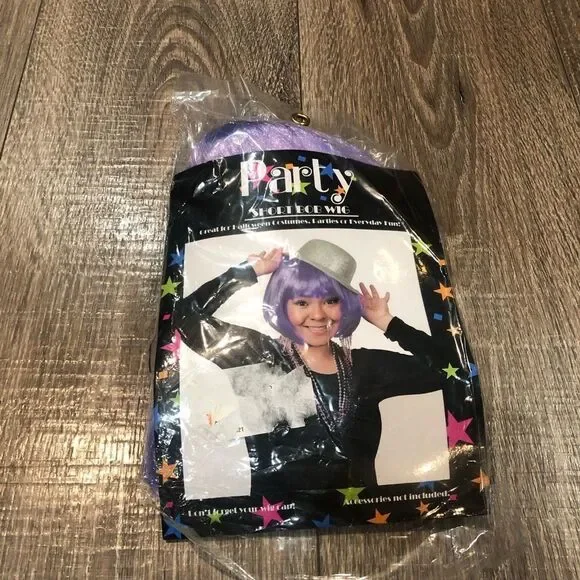 NEW Purple Party Wig Style Bob hair accessories