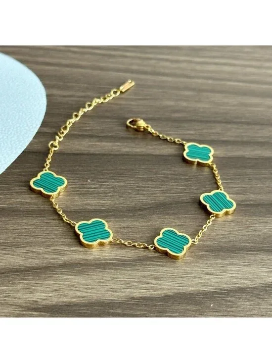 green flower Bracelet Q196