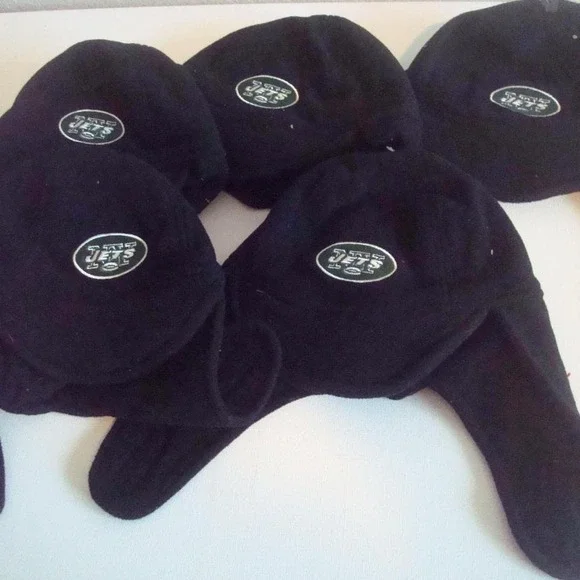 5-HAT LOT NEW YORK JETS YOUTH KIDS G-CAP BEANIE KNIT TOBOGGAN HAT CAP G5 VINTAGE