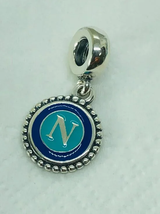 ✨ ✨Pandora Napoli Football Club Team Logo Charm Pendant S925 Sterling Silver