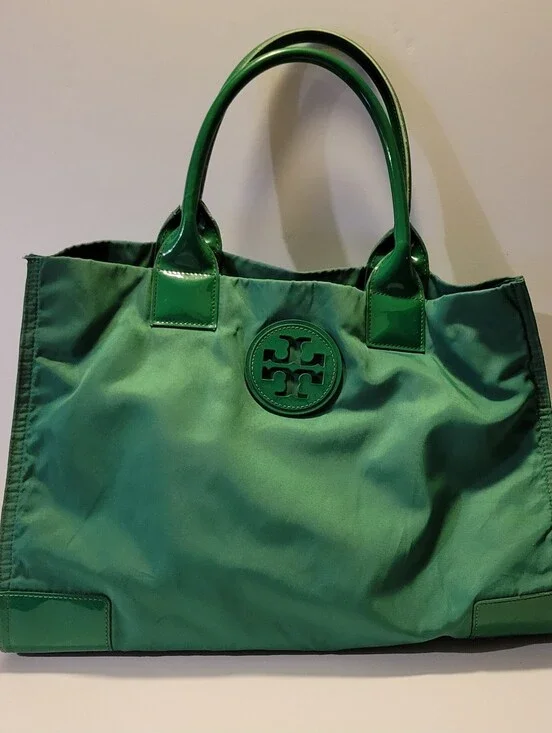 Tory Burch Ella Nylon Green Tote AS - IS