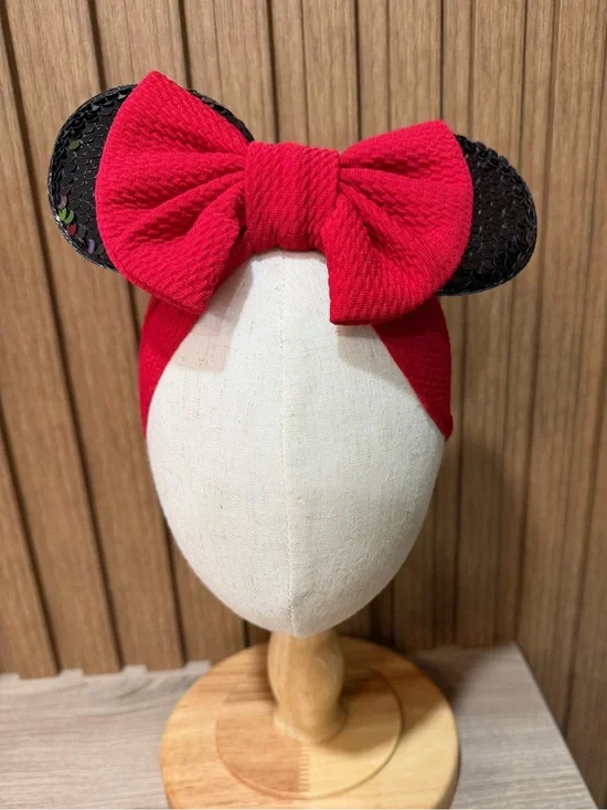 Red Bow Minnie Ear Headband - Kids Hair Accessory