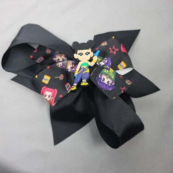 Kpop Demon Hunters Huntrix Inspired Hair Ribbon Bow NEW