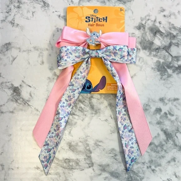 Disney Lilo and Stitch Hair Bow Clips Barrettes Set of 2 Girls