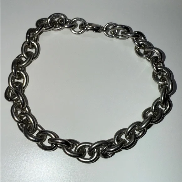 Vintage Stylish Silver tone link Chain Bracelet