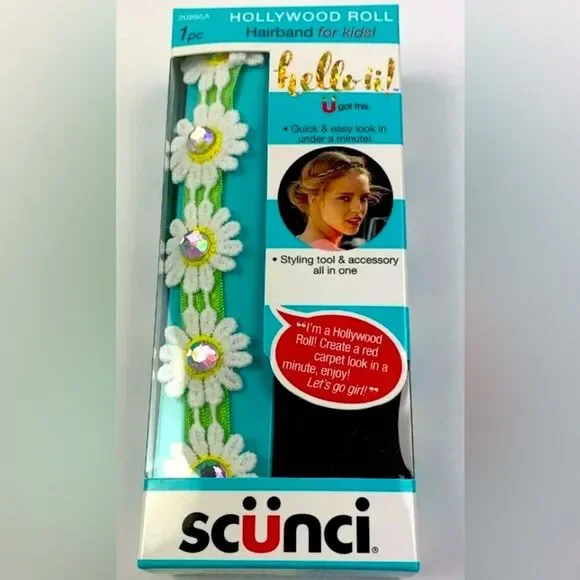 NWT! Scünci Hollywood Roll Hairband for Kids