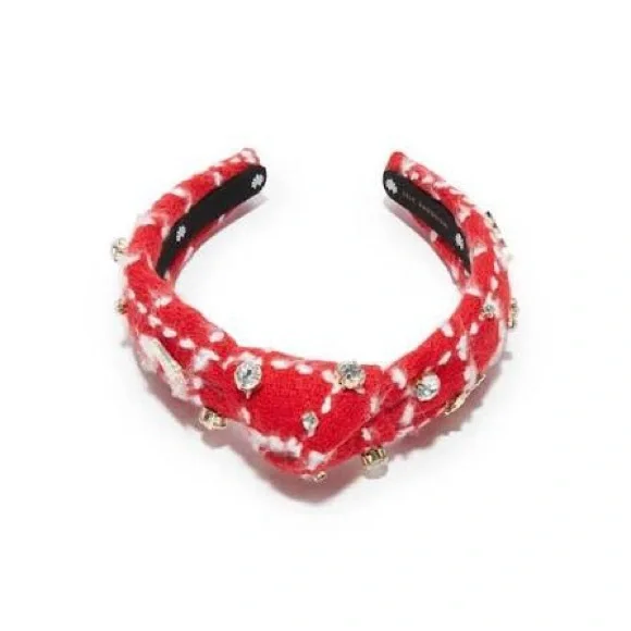 Kids Lele Sadoughi Holly Red Top Knot Headband