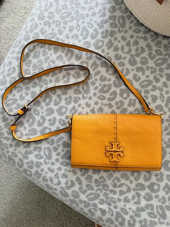 Tory Burch Yellow Wallet Crossbody