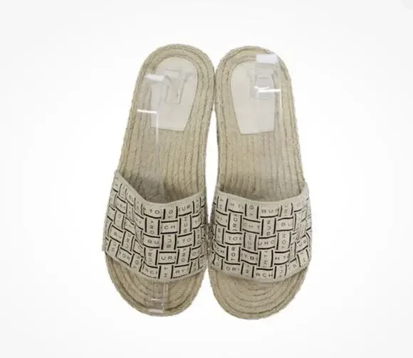 Tory Burch Womens Woven Detail Espadrille Sandals Beige Size 10