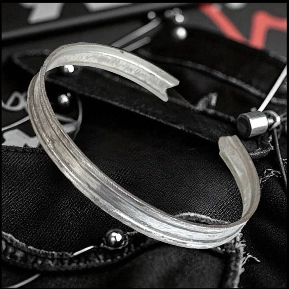 5 For $25💫Silver Industrial Hardware Cuff Bracelet