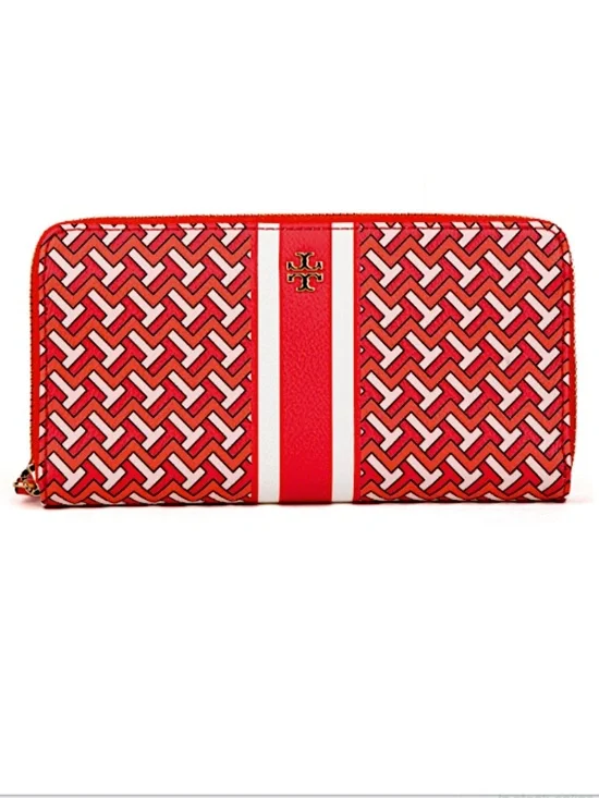 TORY BURCH WALLET large zip around t zag continental wallet